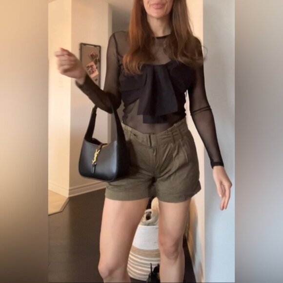 Mesh long sleeves top with bow in the front​ - Picture 5 of 10